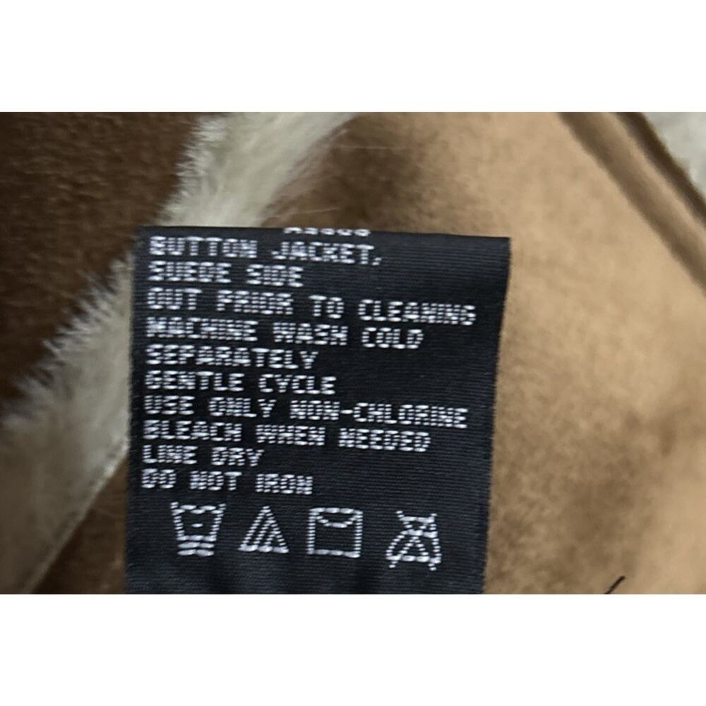 Dennis by Dennis Basso Women's Reversible Faux Fur & Suede Button Coat 2XL Brown - Picture 6 of 9